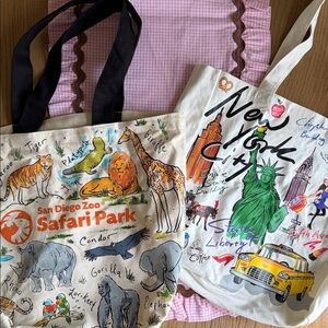 Safari Park and New York City Themed Tote Bags